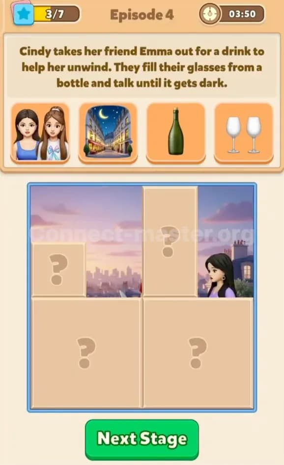 Connect Master Story Answer Forbidden love in Paris Episode 4 Stage 3
