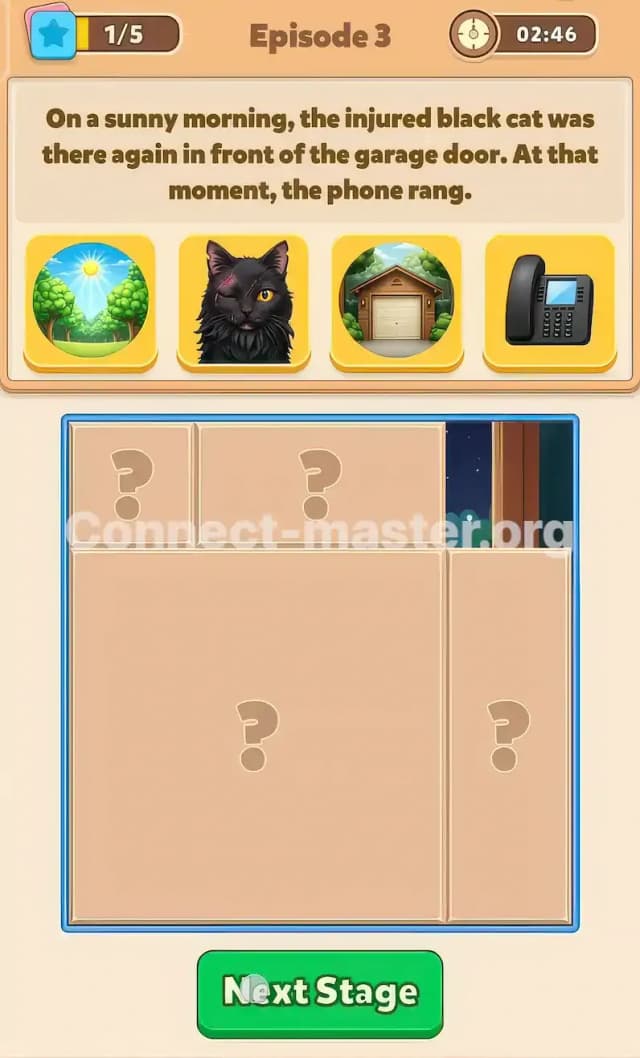 Connect Master Story Answer The Black Cat Episode 3 Stage 1