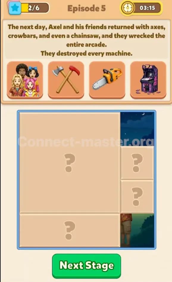 Connect Master Story Answer Arcade Room Episode 5 Stage 2