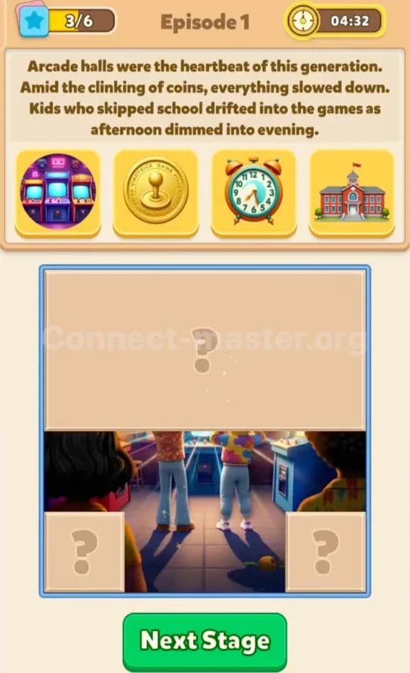 Connect Master Story Answer Arcade Room Episode 1 Stage 3