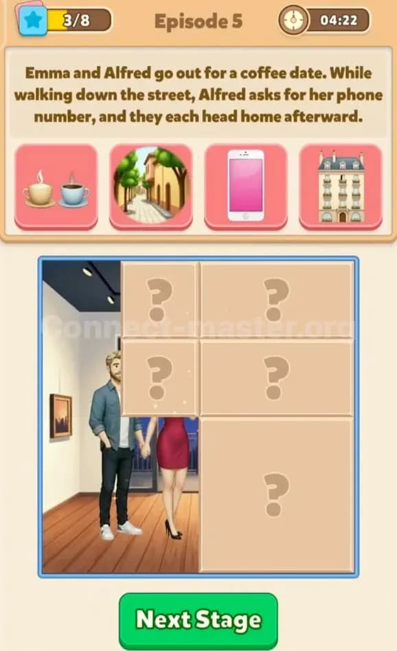 Connect Master Story Answer Forbidden love in Paris Episode 5 Stage 3