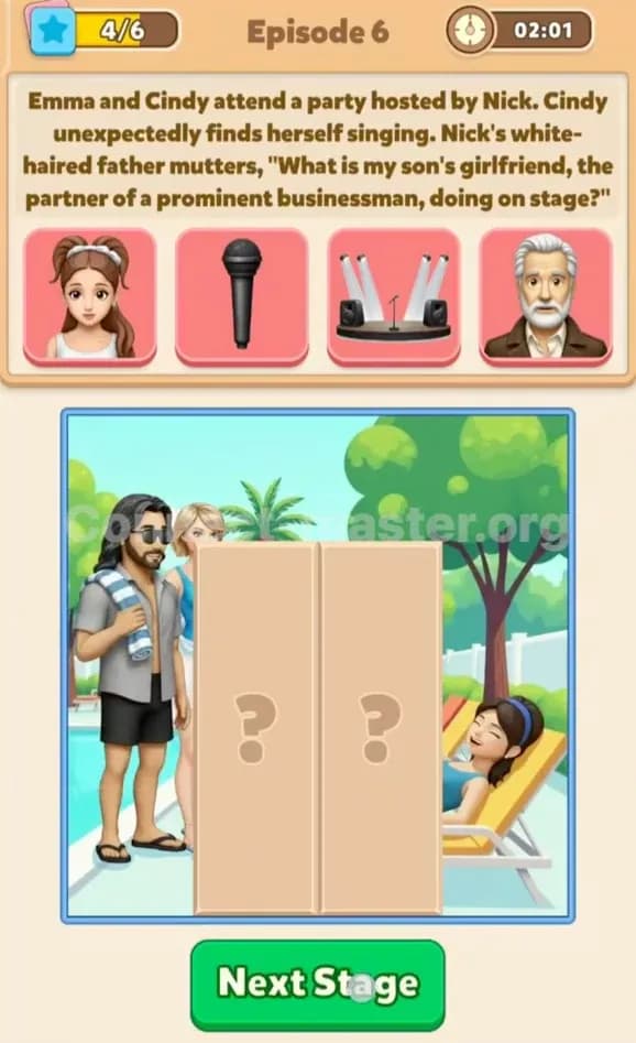 Connect Master Story Answer Forbidden love in Paris Episode 6 Stage 4