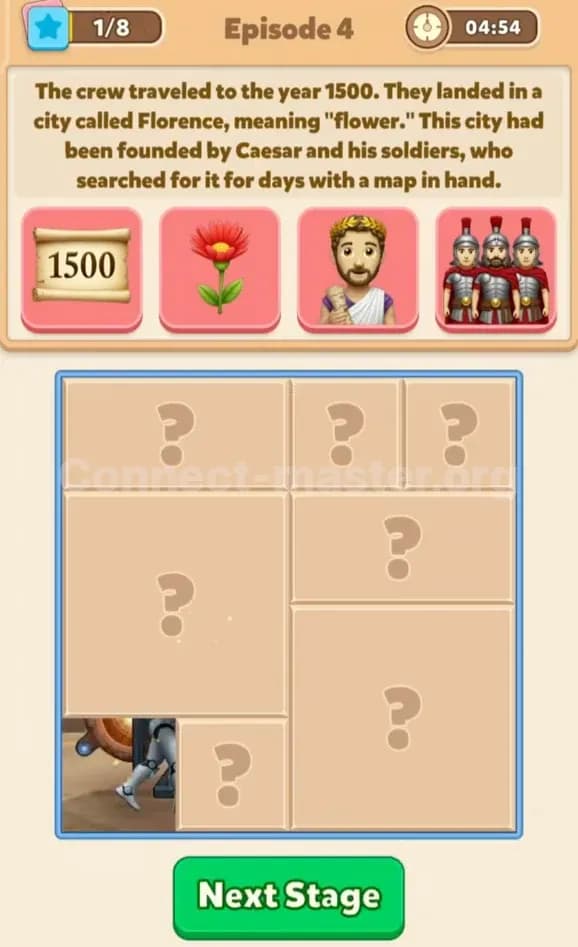 Connect Master Story Answer Time Travelers Episode 4 Stage 1