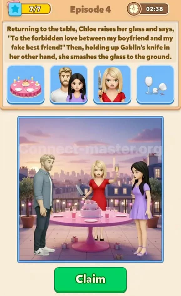 Connect Master Story Mode Answer Forbidden love in Paris Episode 4