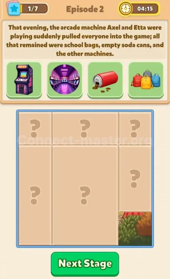 Connect Master Story Answer Arcade Room Episode 2 Stage 1