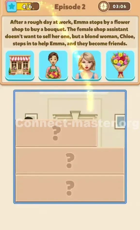 Connect Master Story Answer Forbidden love in Paris Episode 2 Stage 4