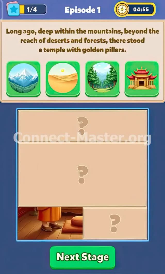 Connect Master Story Answer Golden Feather Episode 1 Stage 1