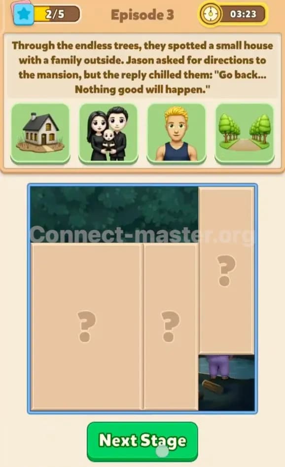 Connect Master Story Answer The Wages Of Sin Episode 3 Stage 2