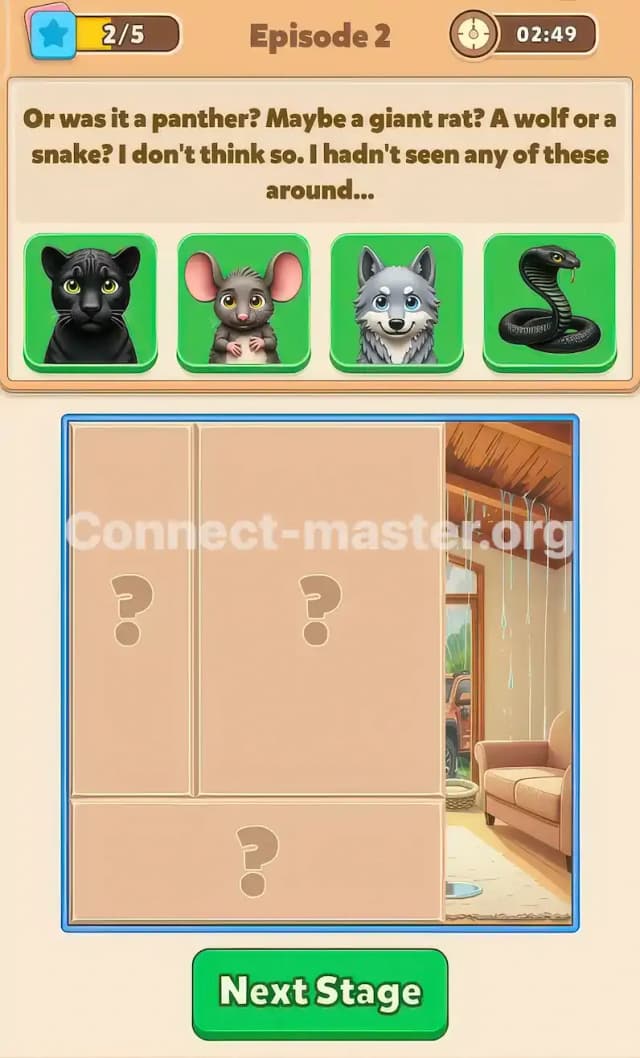 Connect Master Story Answer The Black Cat Episode 2 Stage 2
