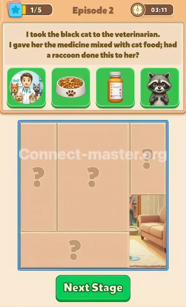 Connect Master Story Answer The Black Cat Episode 2 Stage 1