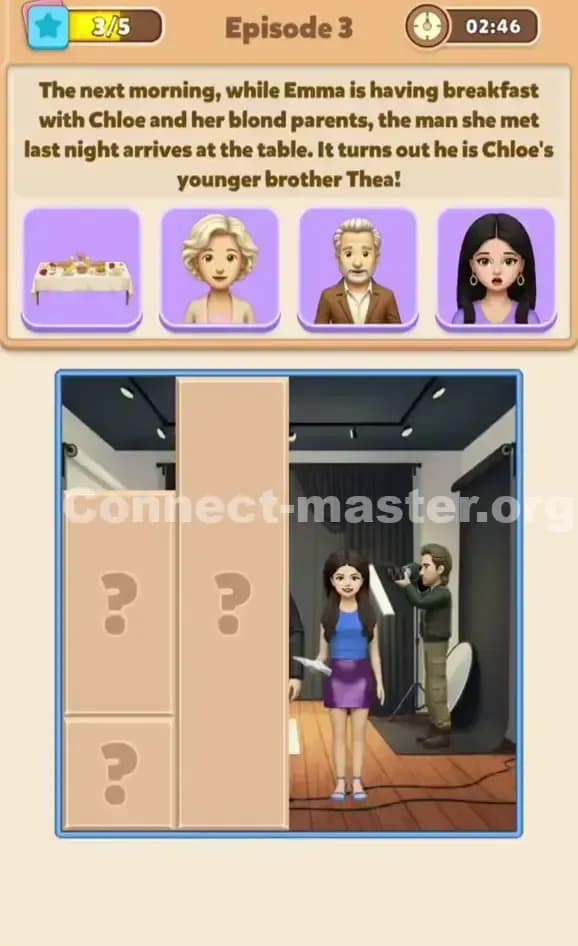 Connect Master Story Answer Forbidden love in Paris Episode 3 Stage 3