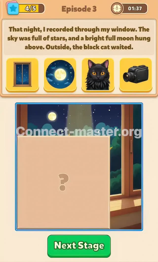 Connect Master Story Answer The Black Cat Episode 3 Stage 4
