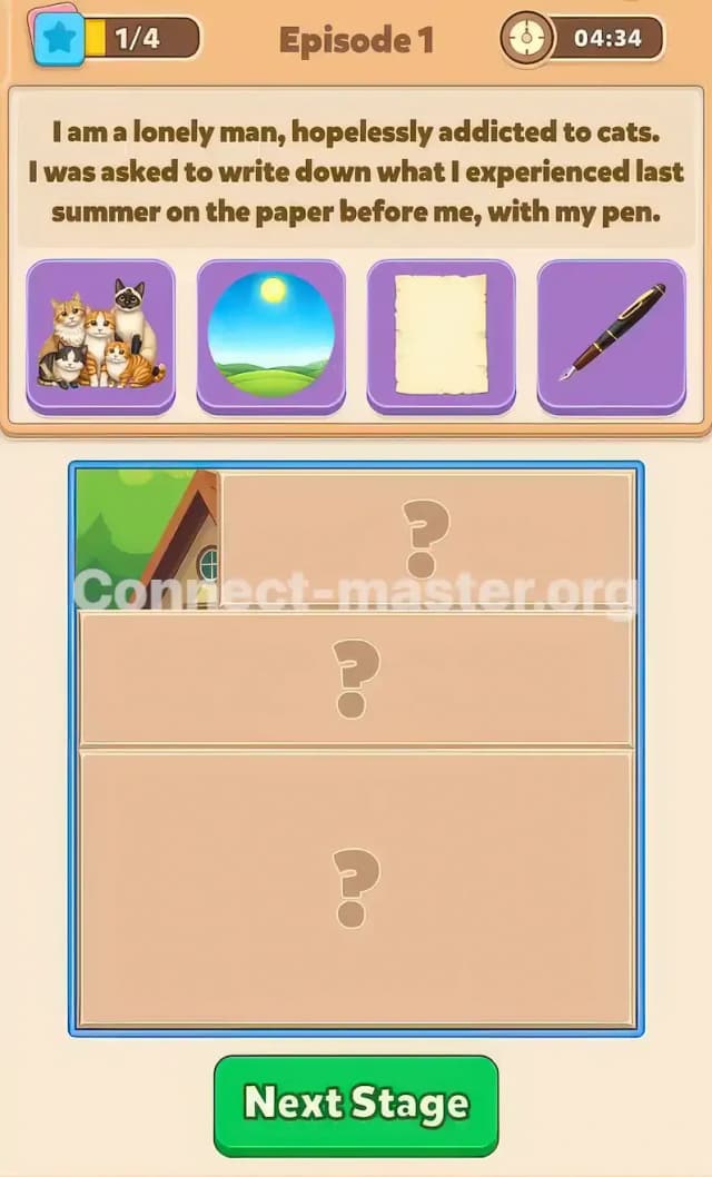 Connect Master Story Answer The Black Cat Episode 1 Stage 1