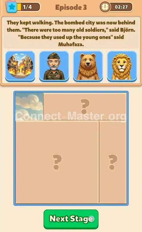 Connect Master Story Answer The Sky Above The Cage Episode 3 Stage 1