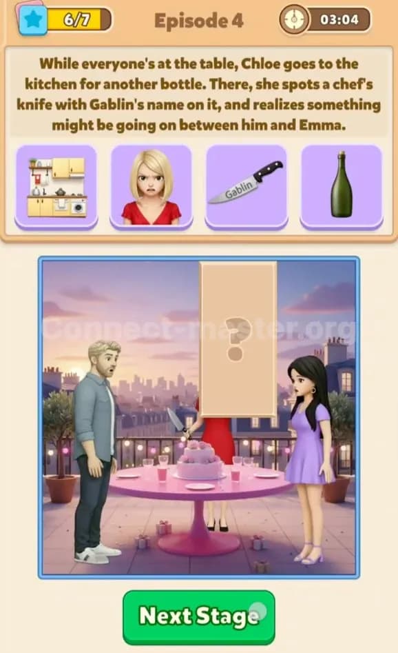 Connect Master Story Answer Forbidden love in Paris Episode 4 Stage 6