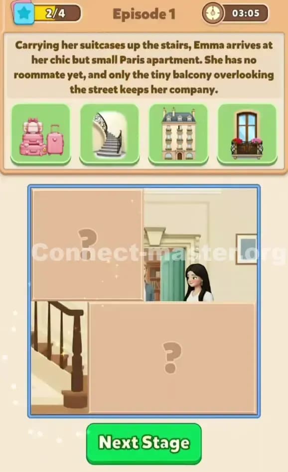 Connect Master Story Answer Forbidden love in Paris Episode 1 Stage 1