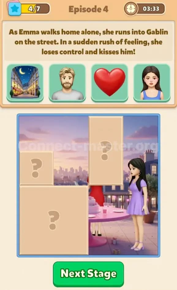 Connect Master Story Answer Forbidden love in Paris Episode 4 Stage 4