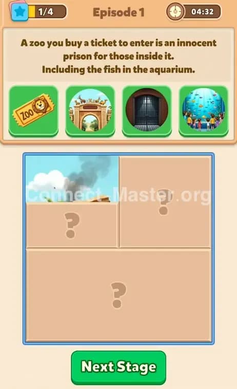 Connect Master Story Answer The Sky Above The Cage Episode 1 Stage 1