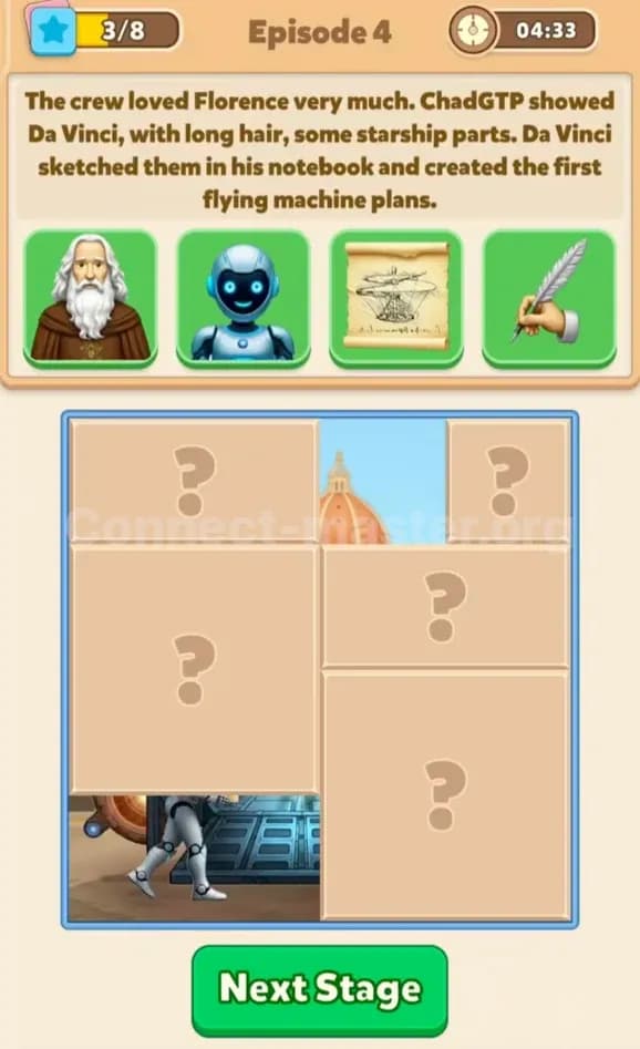Connect Master Story Answer Time Travelers Episode 4 Stage 3