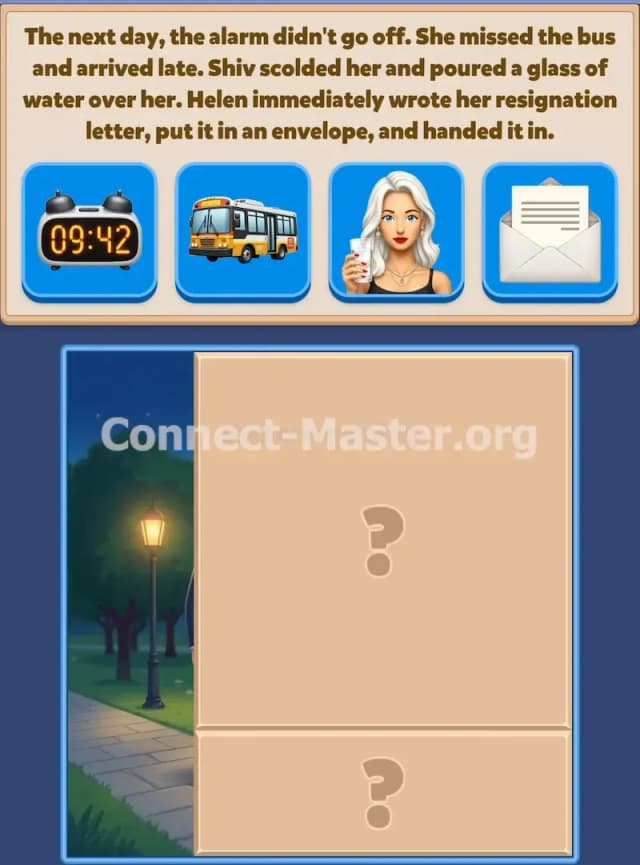 Connect Master Story Answer Helen of New York Episode 3 Stage 3