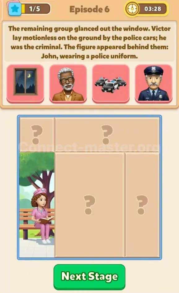 Connect Master Story Answer The Wages Of Sin Episode 6 Stage 1