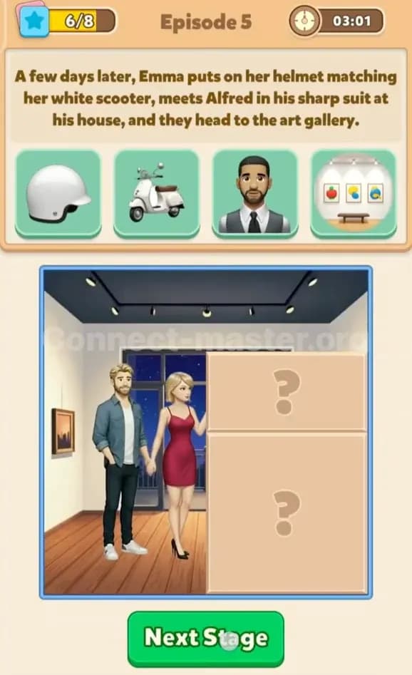 Connect Master Story Answer Forbidden love in Paris Episode 5 Stage 6